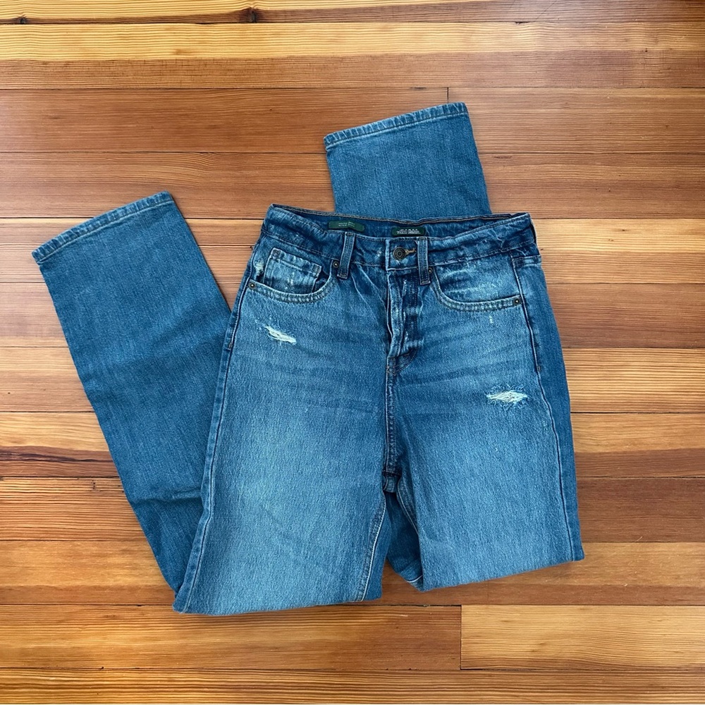 high waisted straight jeans